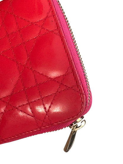 WA4👛Dior Long wallet zippy Red (COA Included) retail $1350