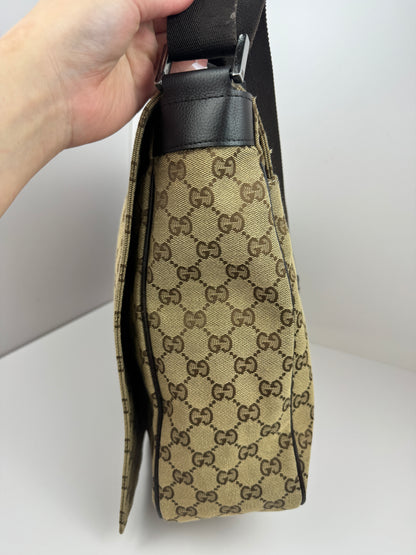 Gucci Flap Messenger GG Canvas Brown