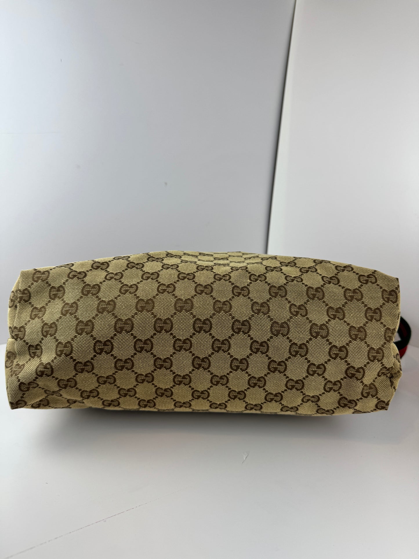 Gucci Web Flat Messenger GG Canvas Brown