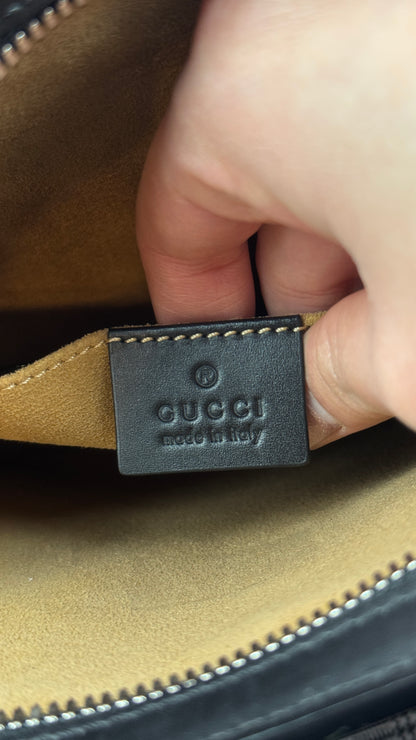 Gucci Clutch GG Supreme Pouch Web Ophiadia Dark