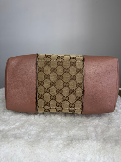 GUCCI Bree Top Handle GG Canvas Pink