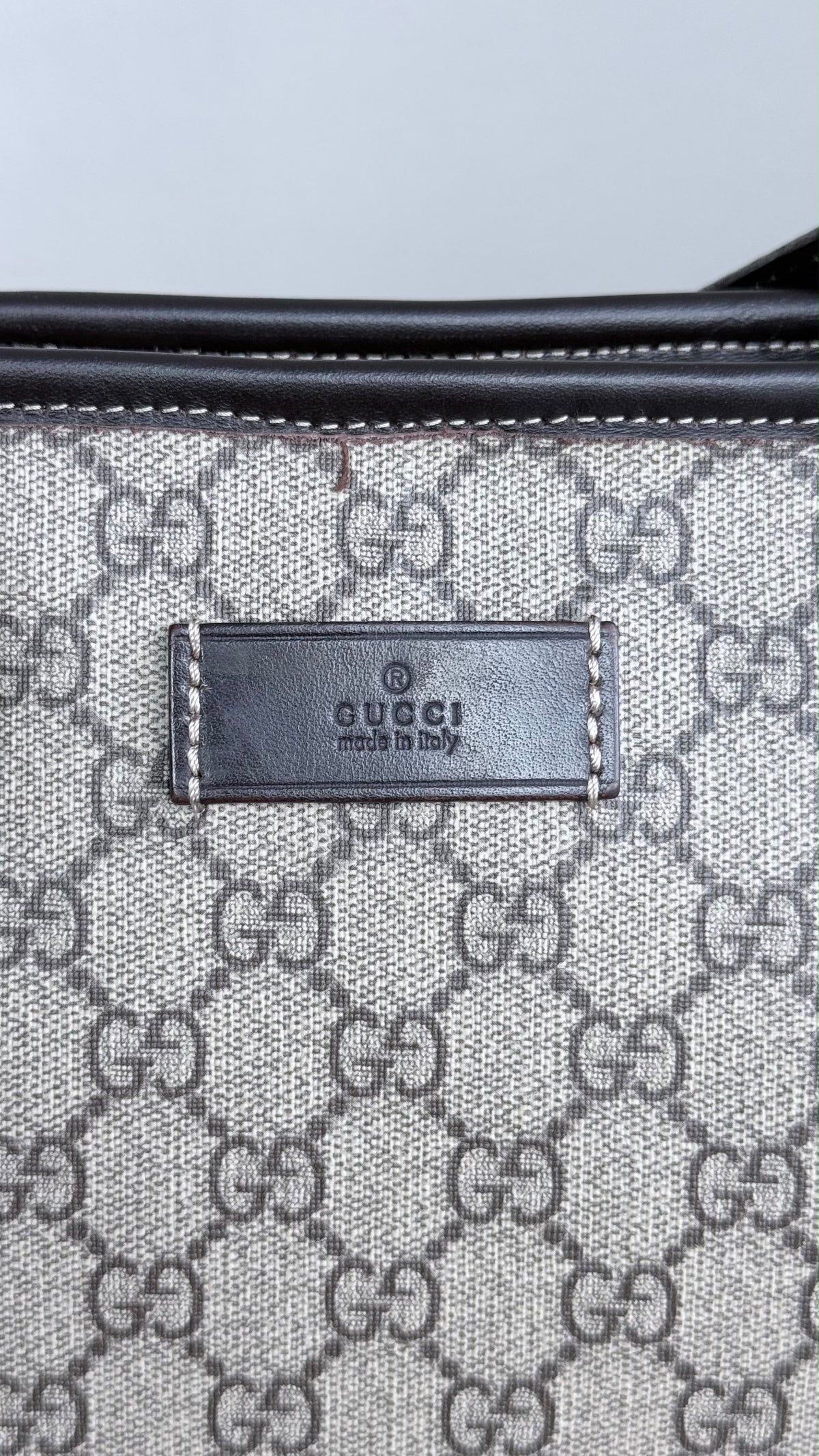 GUCCI Tote Medium GG Supreme Coated canvas brown