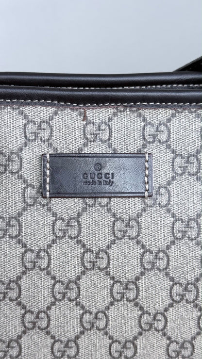 GUCCI Tote Medium GG Supreme Coated canvas brown