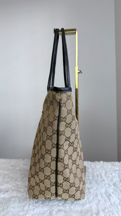 GUCCI New Britt Tote GG Canvas Dark brown Bag