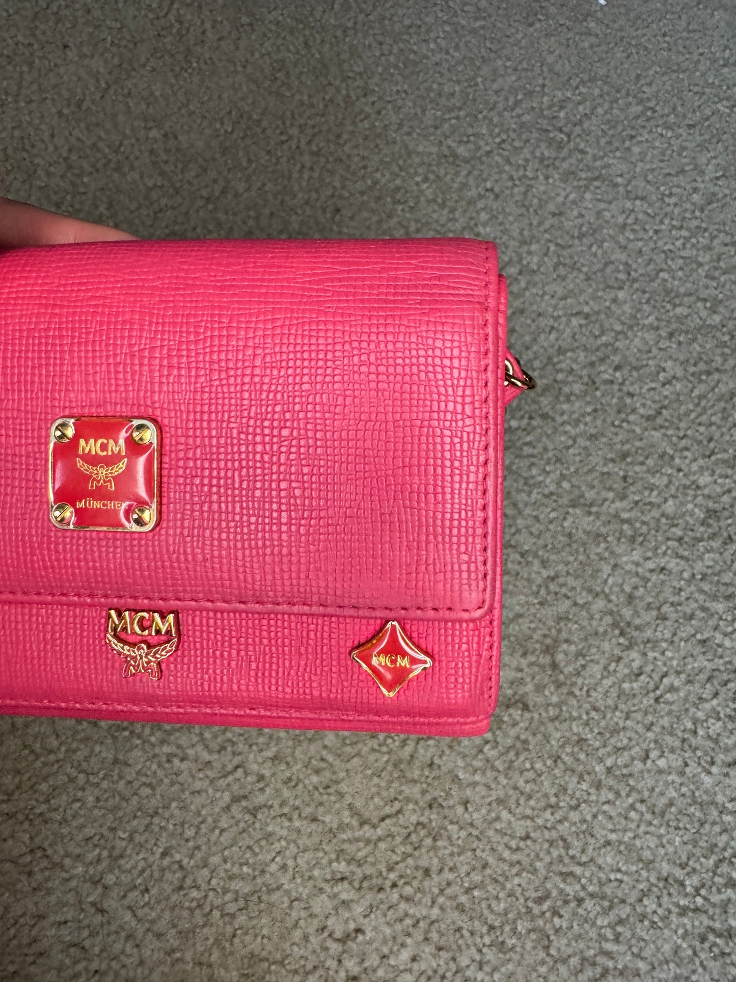 Mcm Wallet Trifold Pink