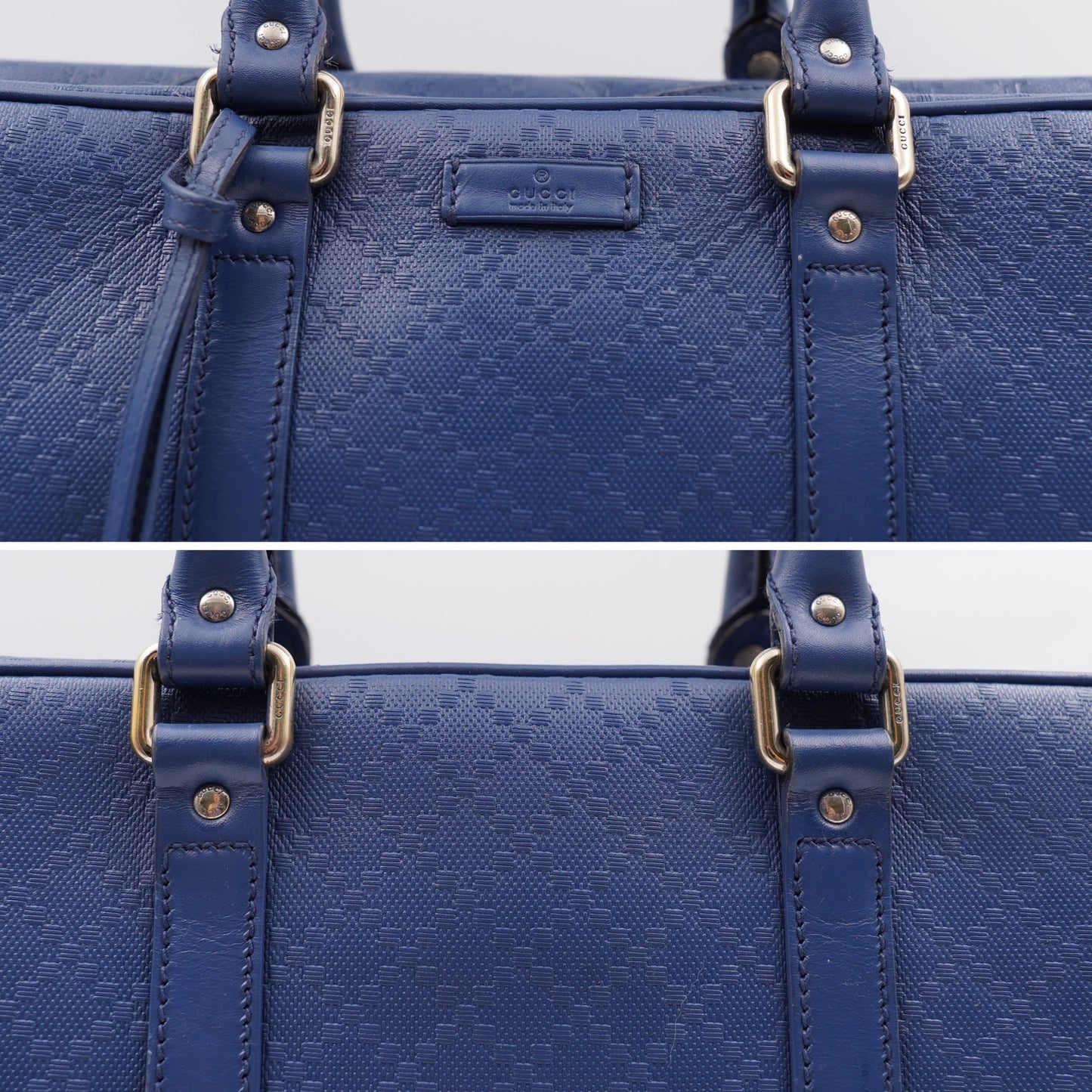 Gucci Briefcase Diamond Microguccdssima leather Blue