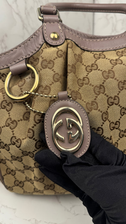 Gucci Sukey Hobo Shoulder Bag Nude