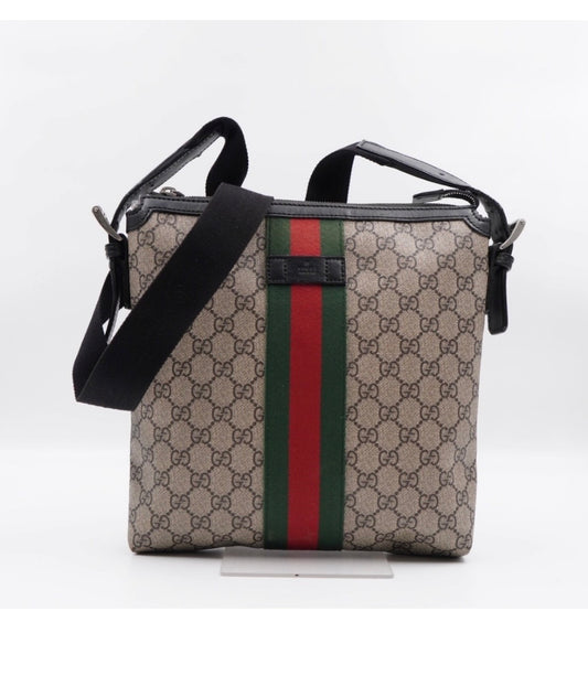 Gucci web crossbody GG Supreme Coated canvas