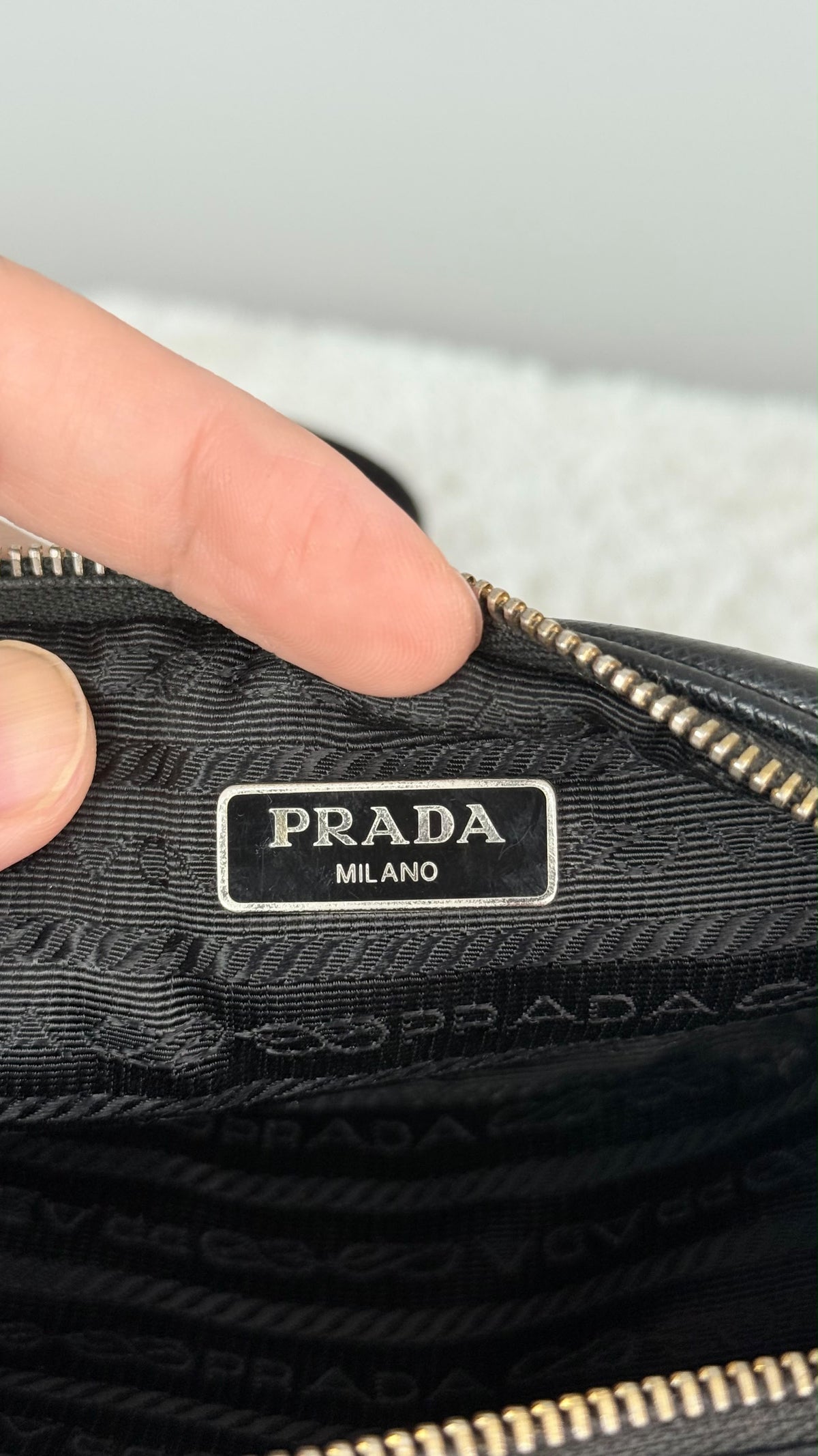 PRADA Camera Saffiano double zip Black