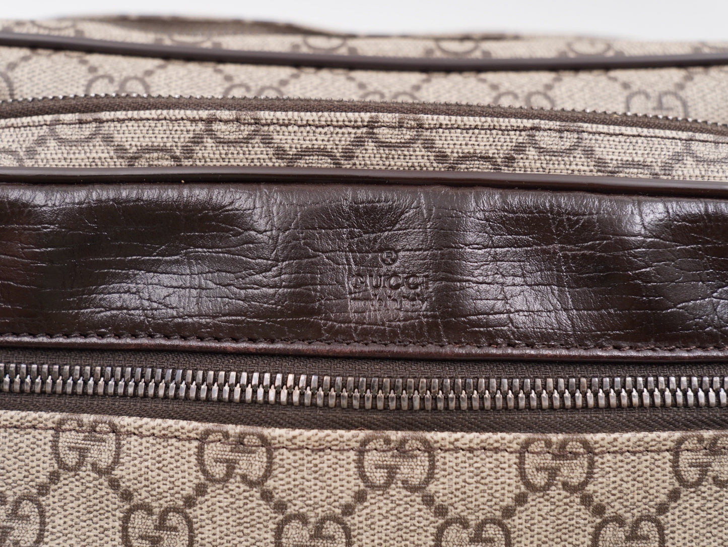 Gucci Camera GG Supreme Coated Canvas Crossbody Brown