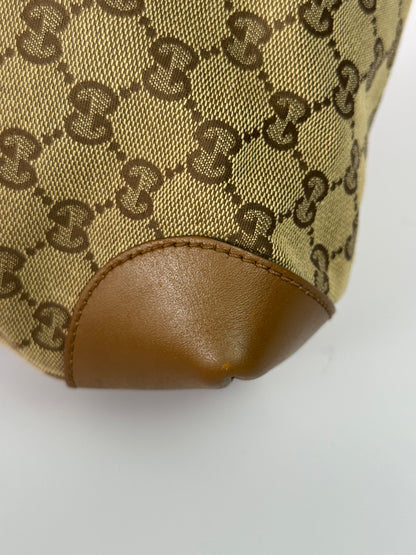 Gucci Web Loop Shoulder GG Canvas Light Brown