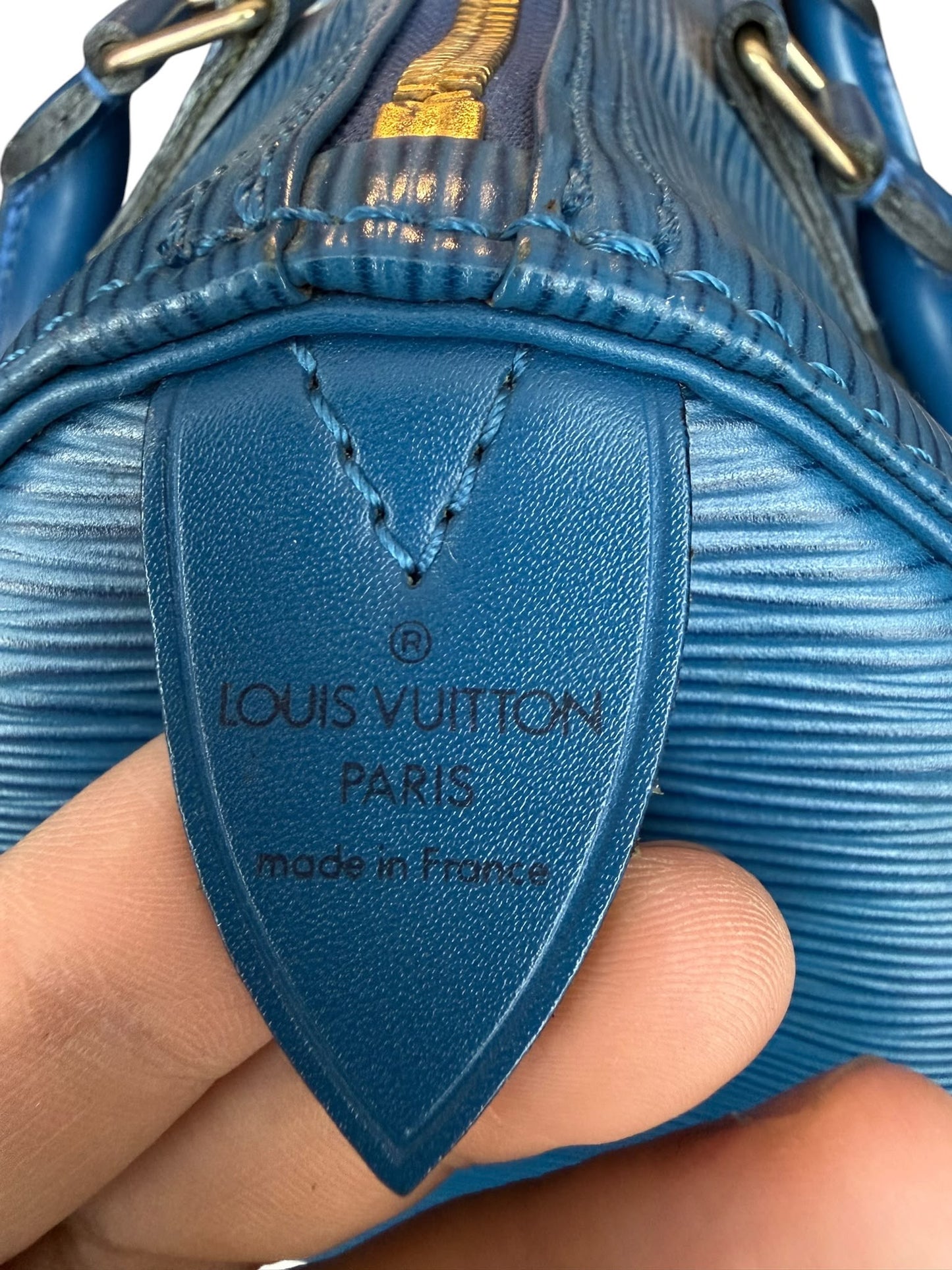 LV07👜 Louis vuitton Speedy 25 Epi Blue (VI1924)