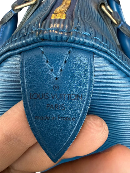 LV07👜 Louis vuitton Speedy 25 Epi Blue (VI1924)