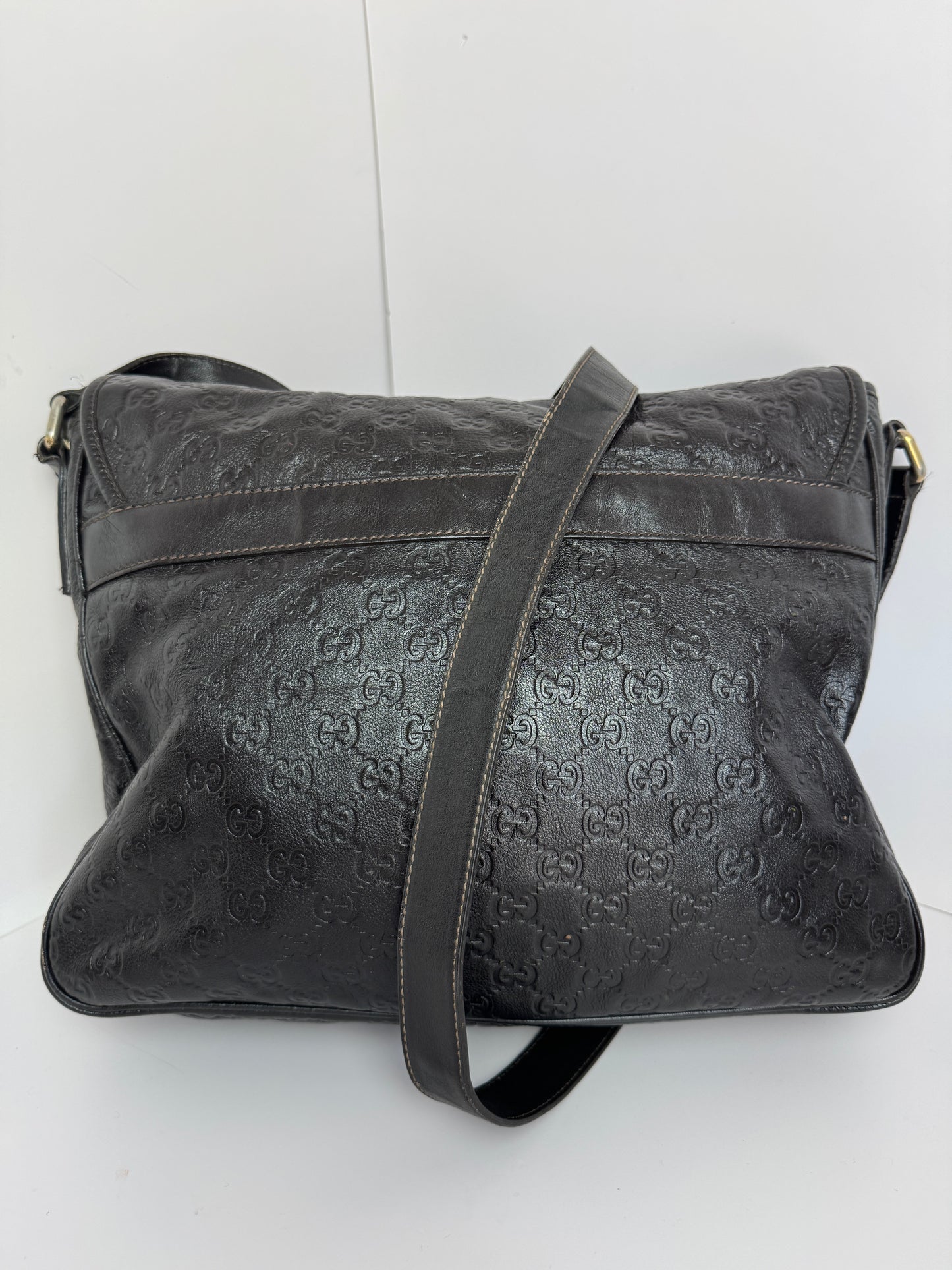 Gucci Flap Messenger GG Monogram Dark Brown