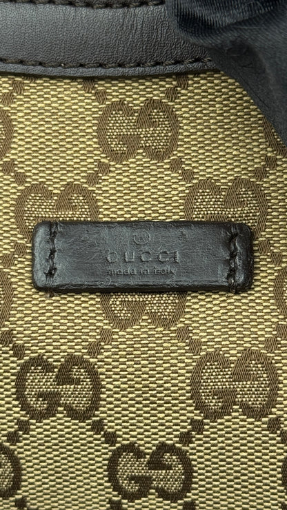 Gucci Half Moon Shoulder GG Canvas Brown