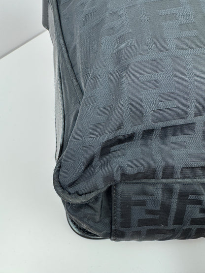 Fendi Zucca Flap Messenger Black