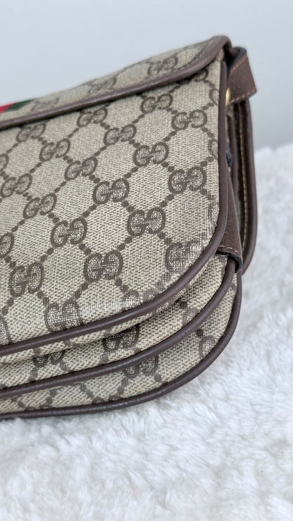 GUCCI GG Supreme Ophidia Crossbody Coated Canvas