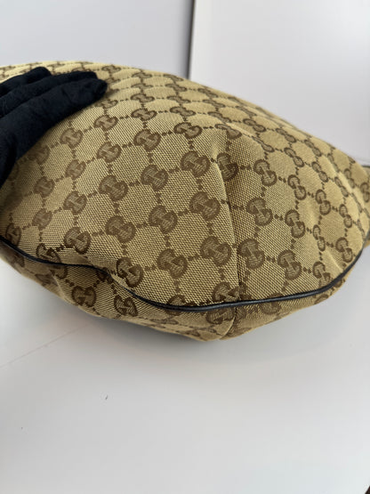Gucci Web HalfMoon Large GG Canvas Brown