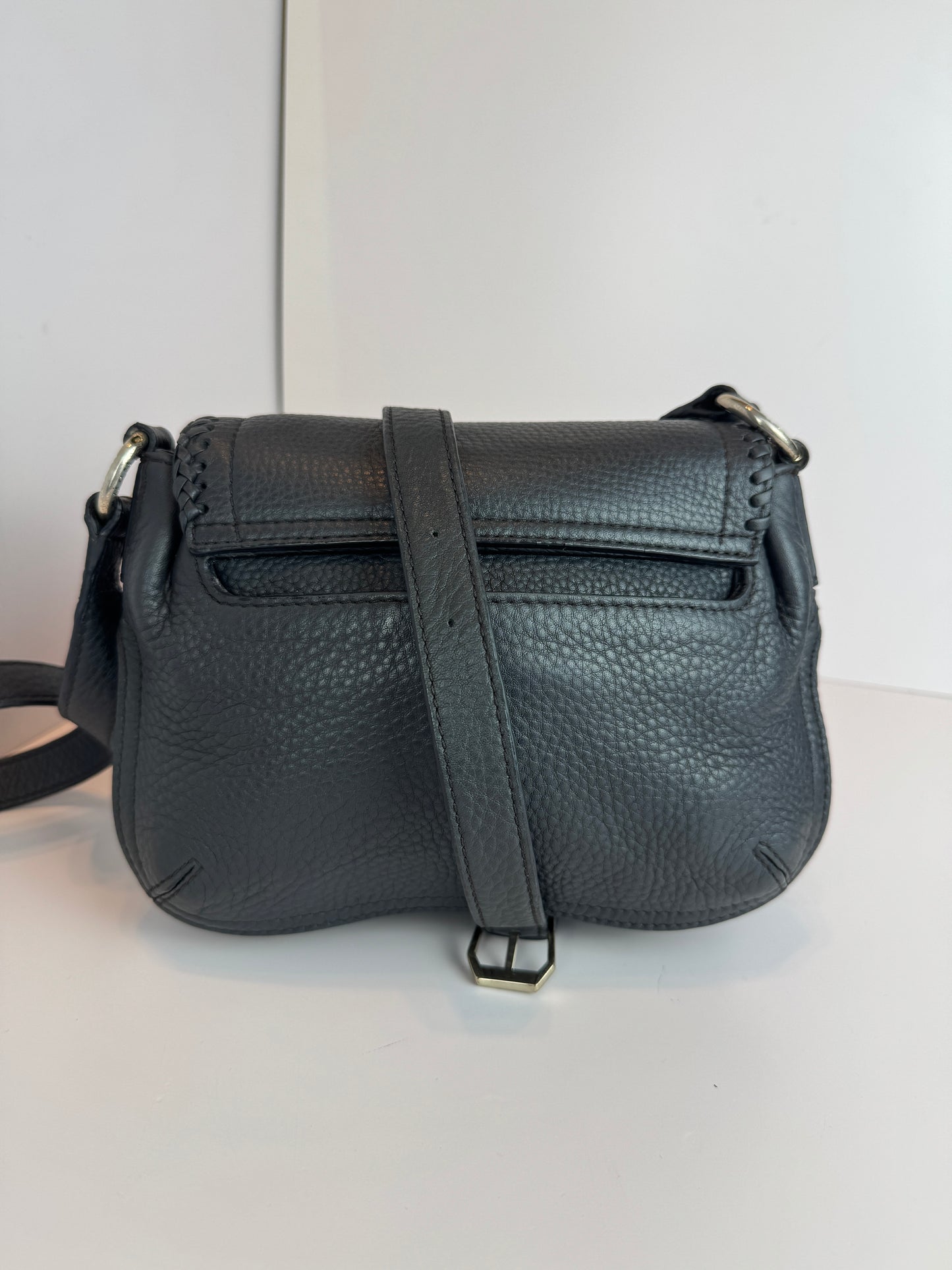 Mcm Leather flap crossbody Dark grey