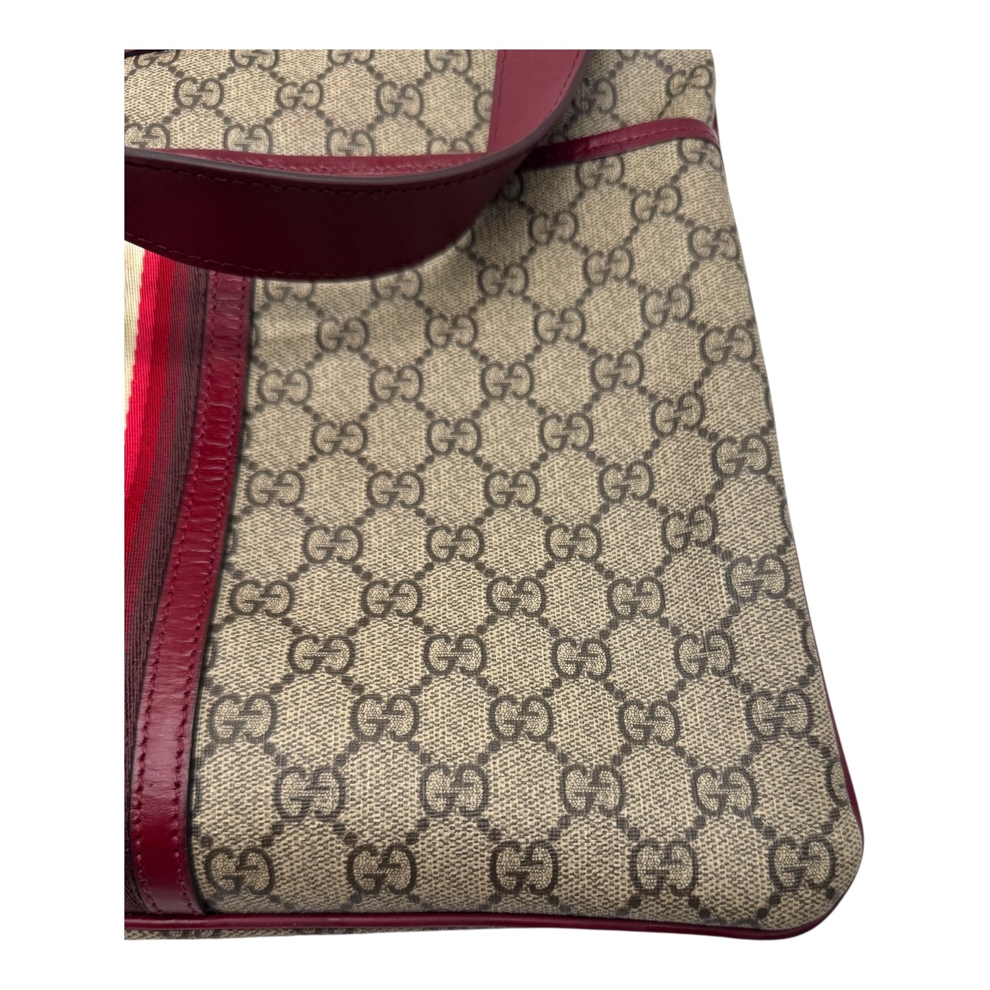 Authentic Gucci Supreme Web Flat Messenger Bag