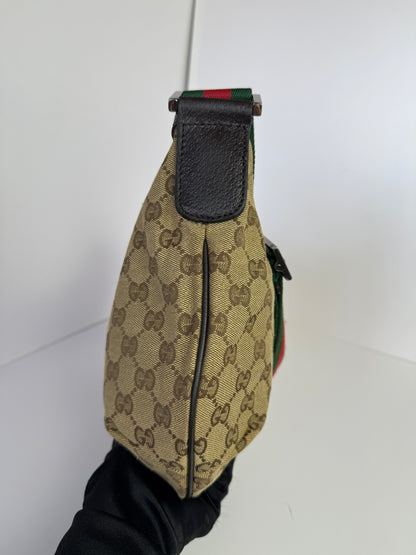 GUCCI Web Halfmoon GG Canvas