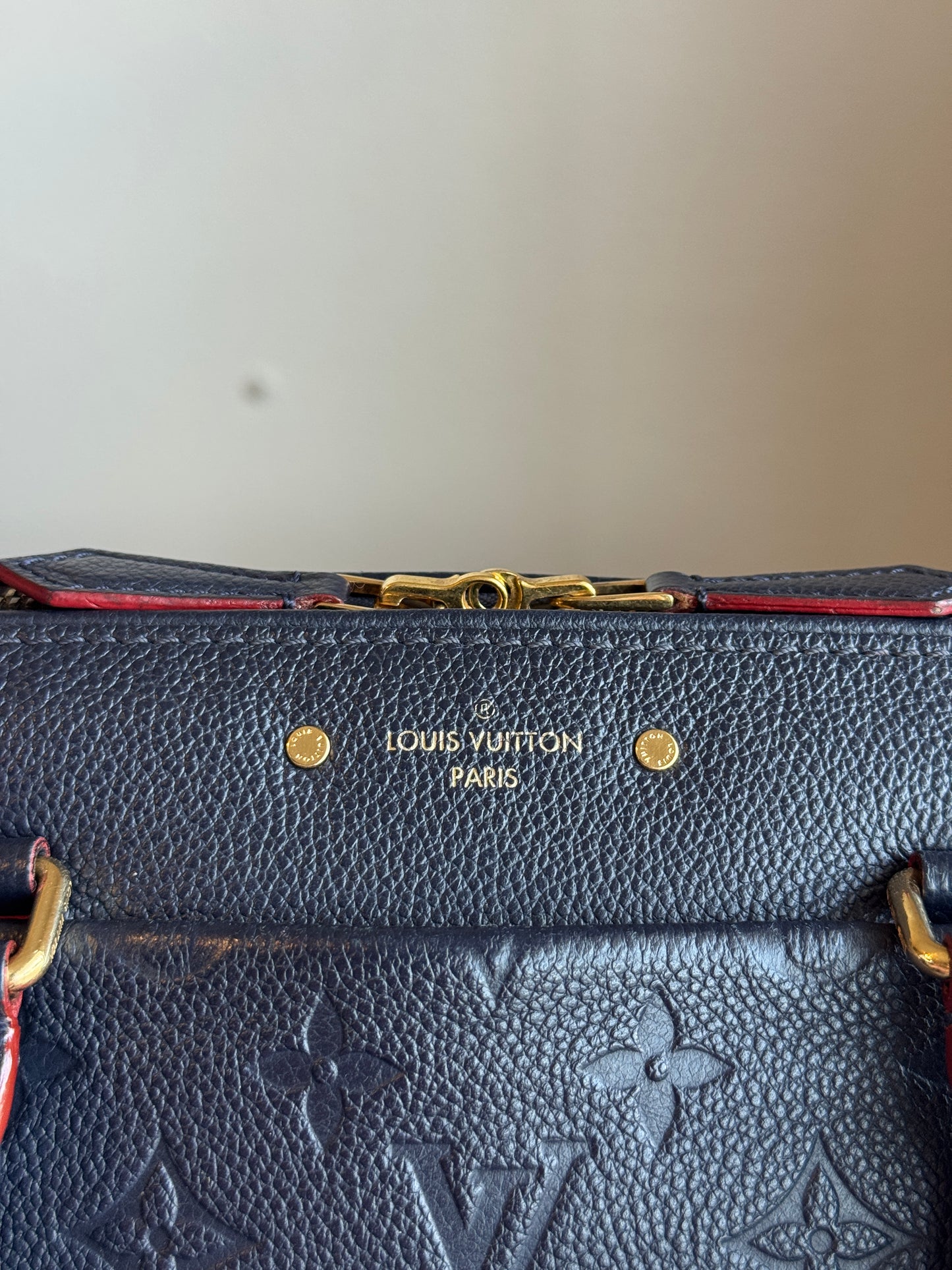 LOUIS VUITTON speedy25 Bandoulière Monogram Empreine  Leather Navy
