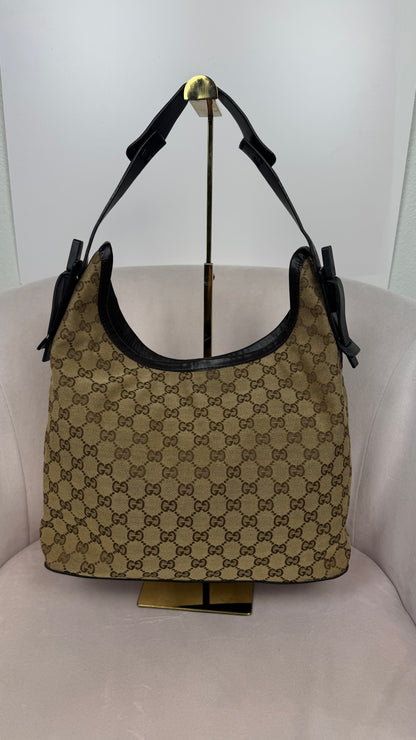 Gucci GG Canvas Hobo Shoulder Bag (Vintage)