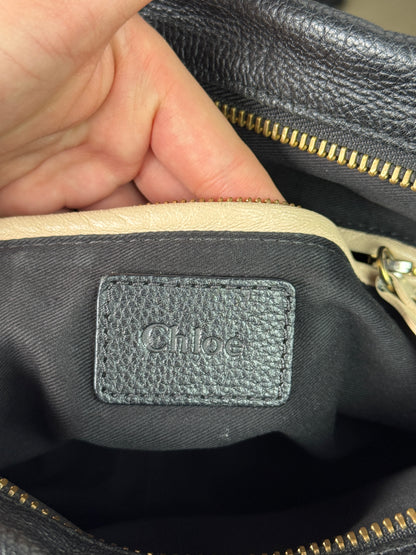 CHLOE Paraty Top Handle Bag Medium Leather Black