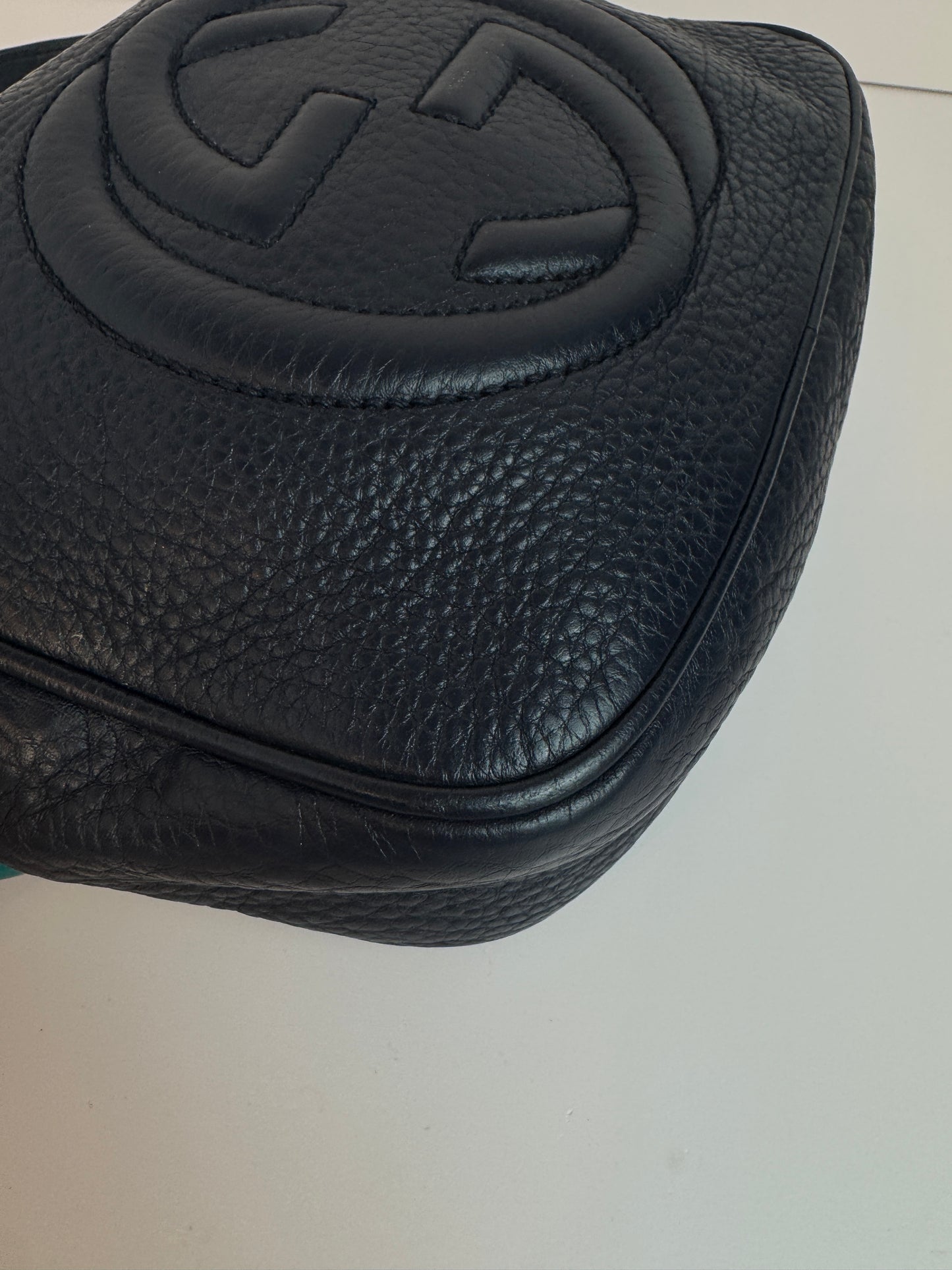 Gucci Soho Disco Camera bag in Navy leather Crossbody