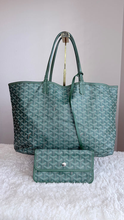 GOYARD Saint Louis Tote Coated Canvas PM Green