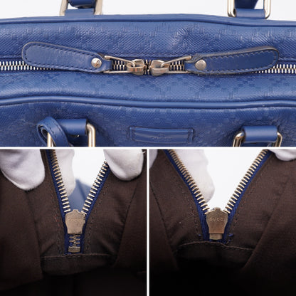 Gucci Briefcase Diamond Microguccdssima leather Blue