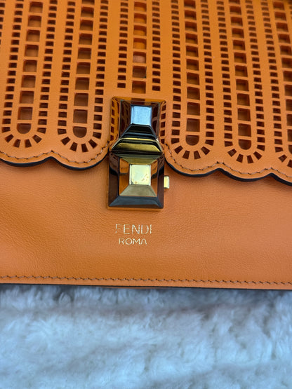 FENDI Vitello Grace Kan I crossbody Leather red