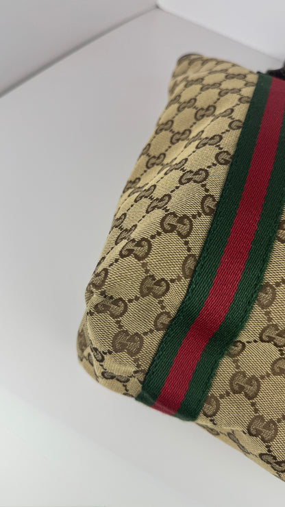 Gucci Web Tote GG Canvas  Brown