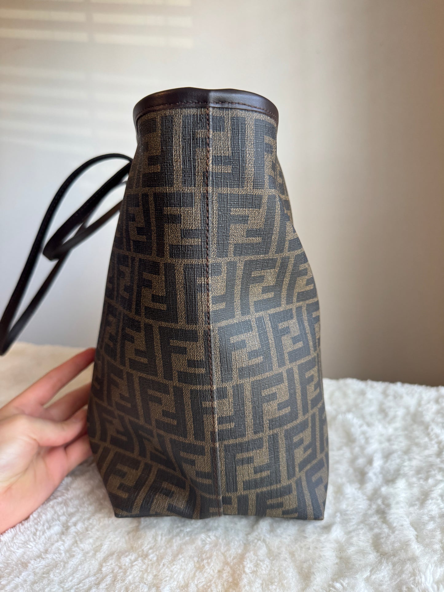 FENDI Roll Tote Zucca Coated Canvas Medium
