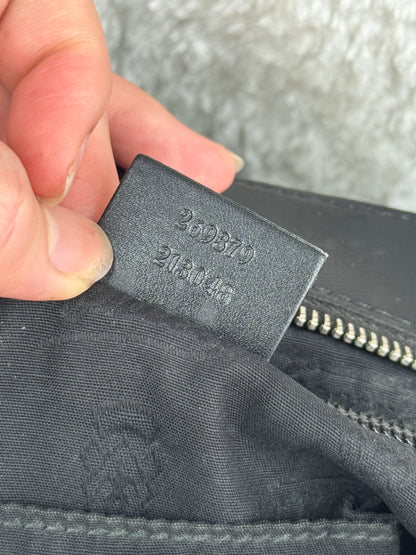 GUCCI Web Flat 500 Messenger GG Imprime Medium Black