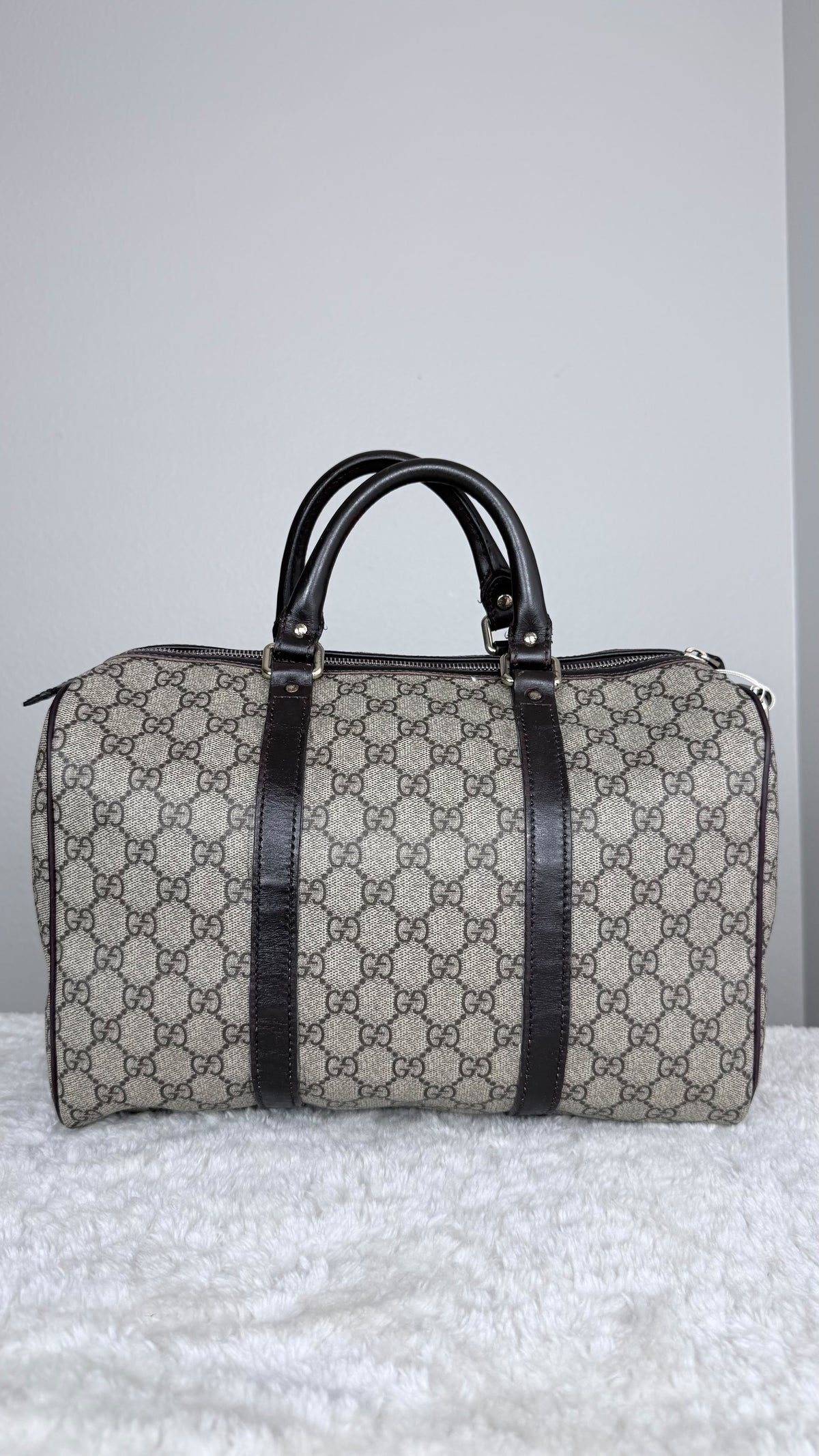 GUCCI Joy Boston GG Supreme Coated canvas Brown