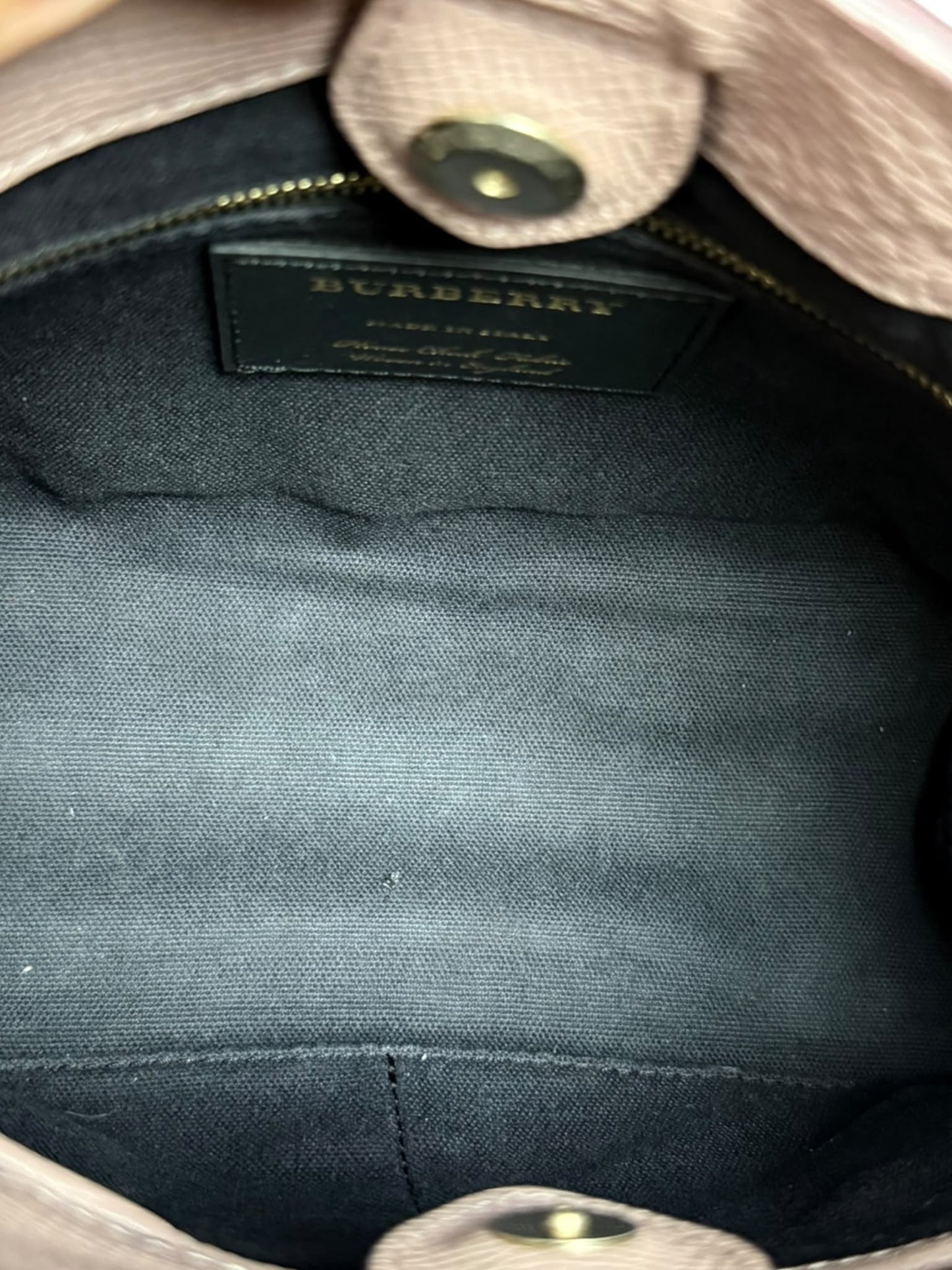 Burberry banner tote leather and house check Canvas small