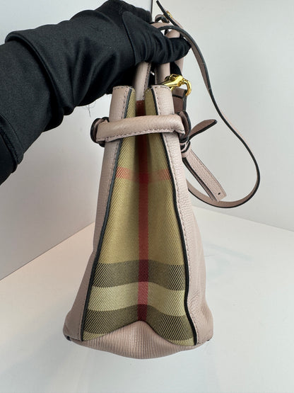 Burberry Banner House Check Leather Pink Nude