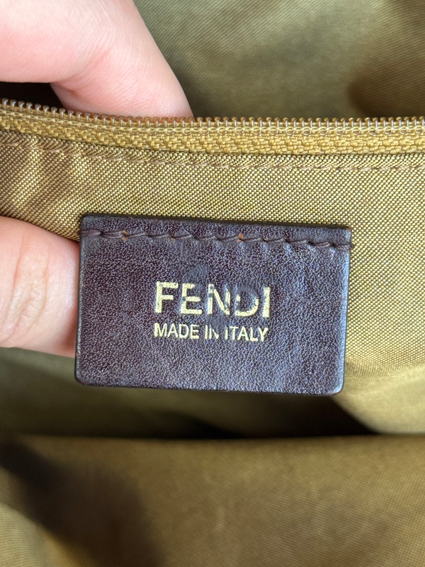 FENDI Tobacco Zucca Print Star Perforated Coated canvas Medium