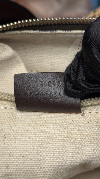Gucci Half Moon Shoulder GG Canvas Brown