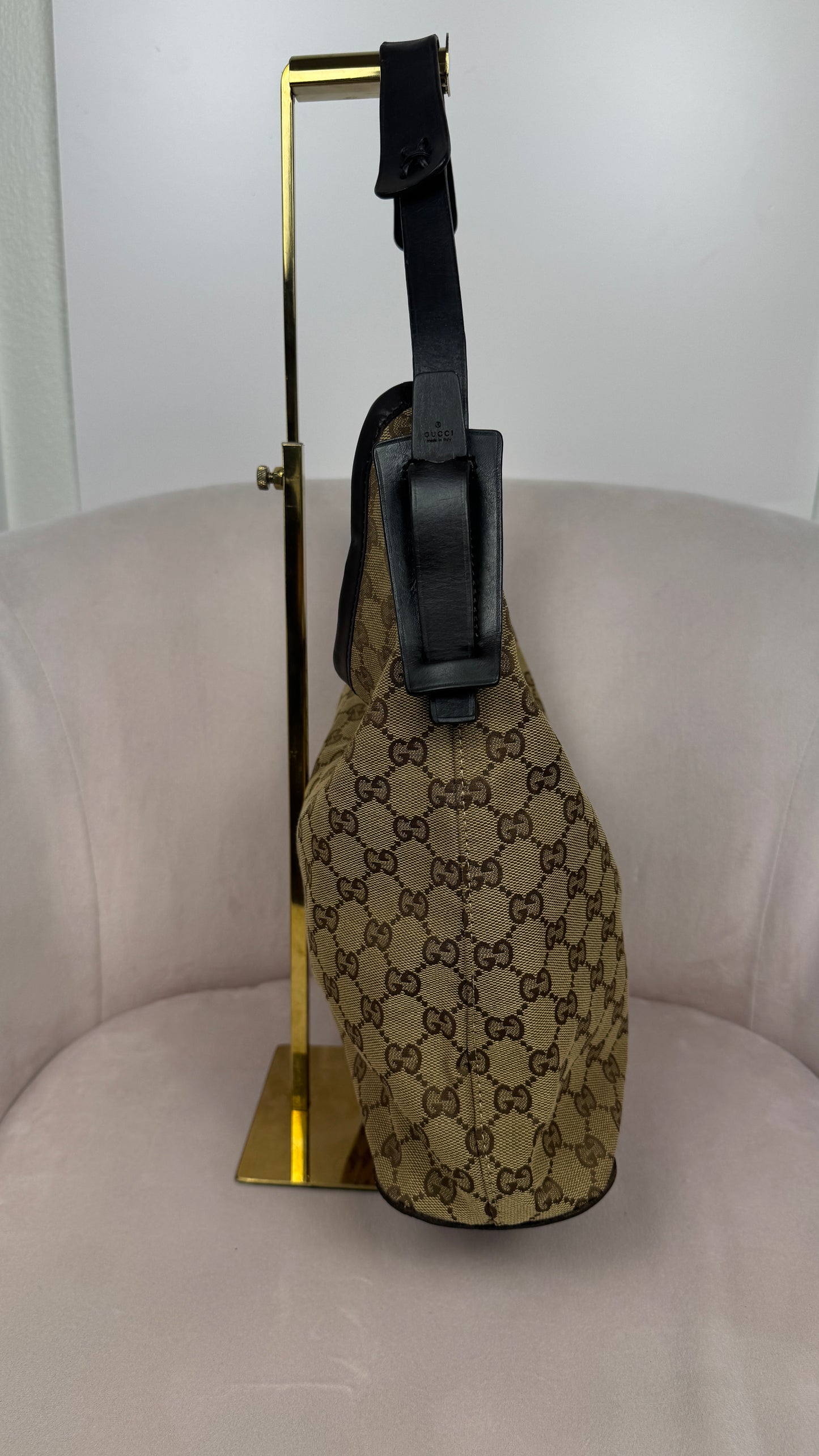 Gucci GG Canvas Hobo Shoulder Bag (Vintage)