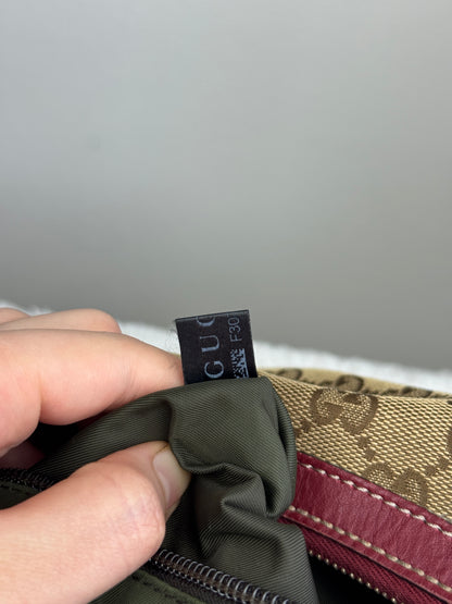 GUCCI Web Half Moon GG canvas Red