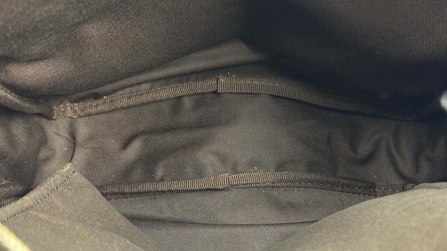 Gucci Front Zip Messenger Coated Canvas Brown