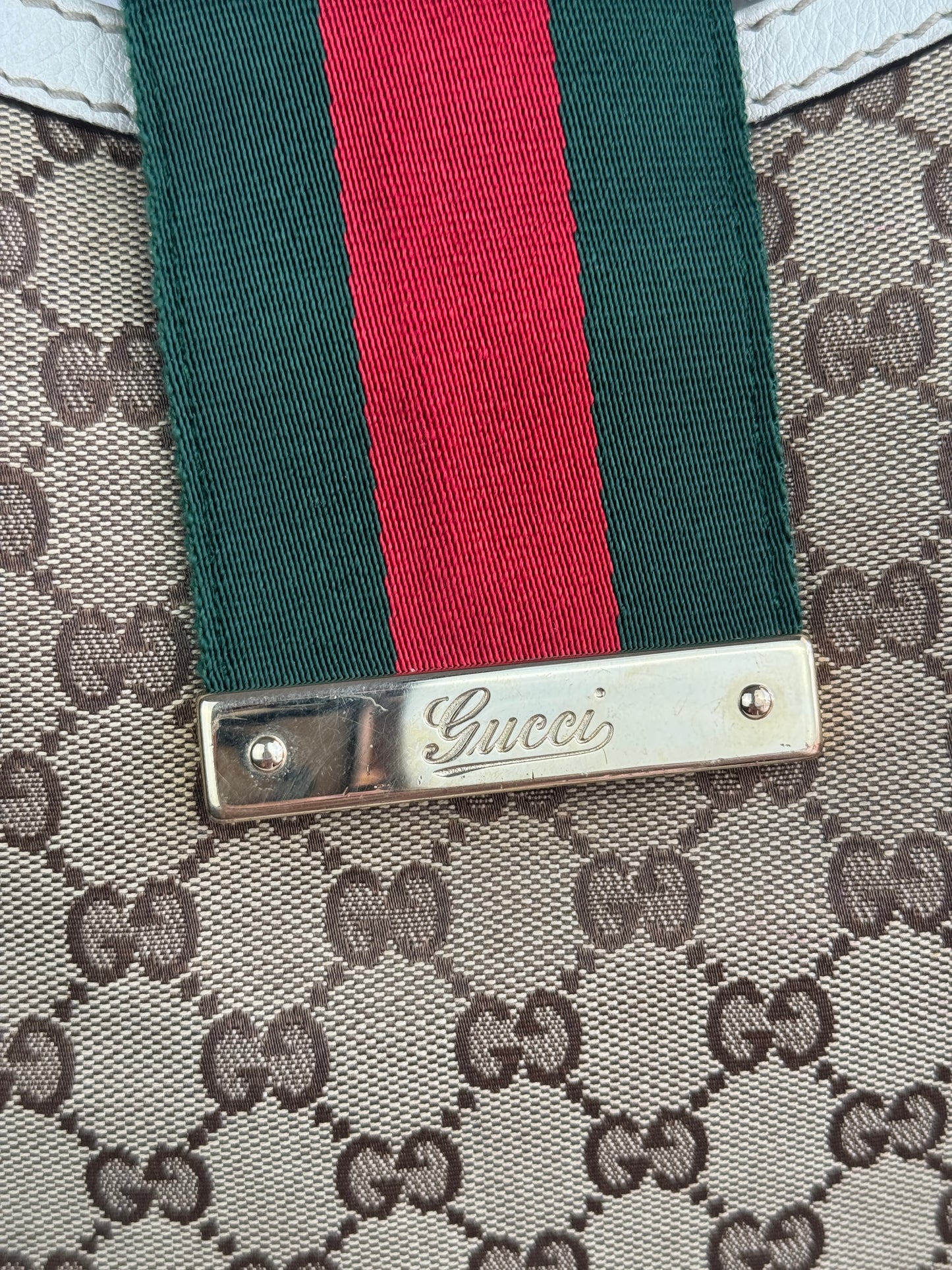 GUCCI Web New ladies Hobo GG Canvas Shoulder bag