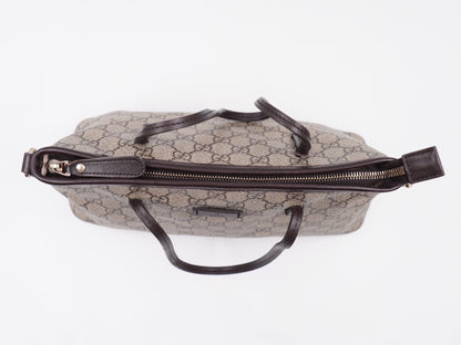 Gucci Small Tote W Strap GG Coated Canvas Brown