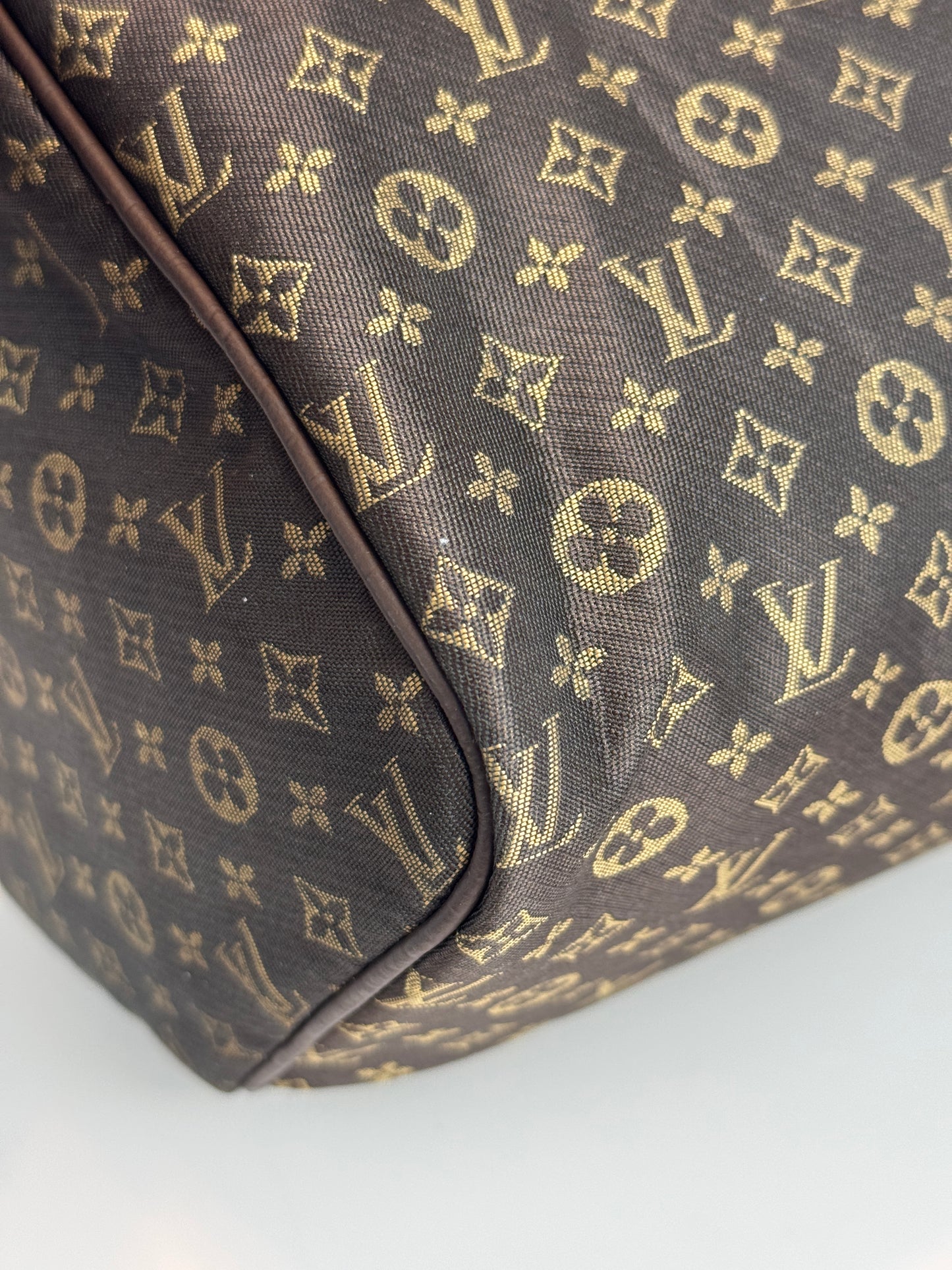 Louis vuitton speedy 30 mini lin Dark brown canvas