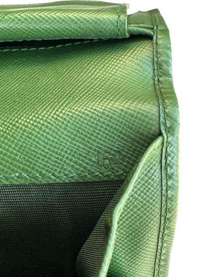 WA3👛 Prada Saffiano Leather Green (COA included) Retail $1250