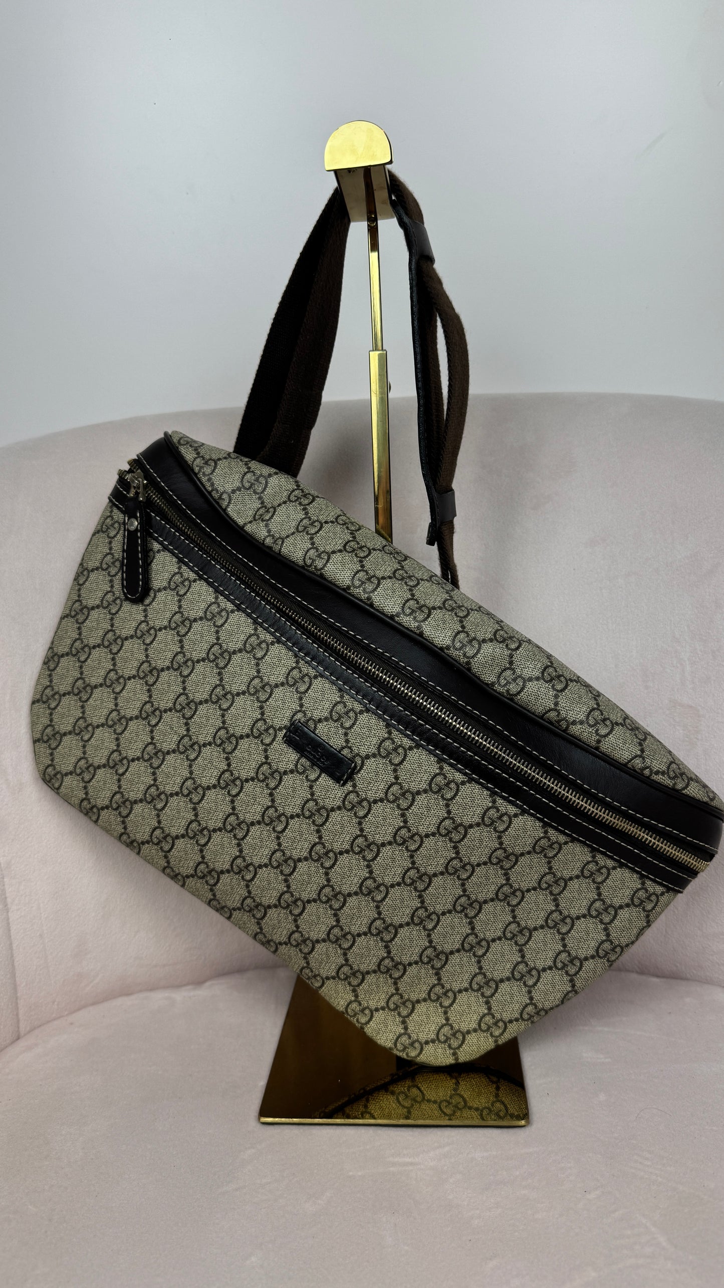 Gucci GG Supreme GG Belt Bag Coated Canvas Brown