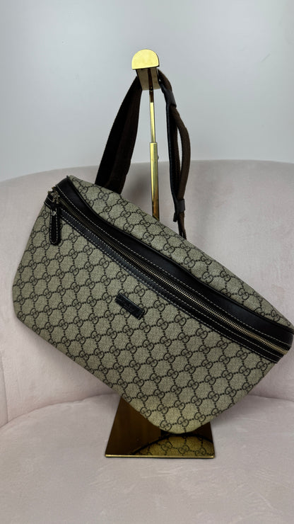 Gucci GG Supreme GG Belt Bag Coated Canvas Brown