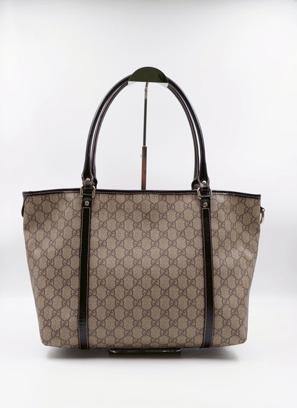 Gucci Joy Tote GG Supreme Coated Canvas Dark Brown